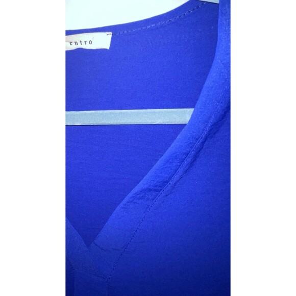 Entro Shirt Sleeveless V-neck Pullover Electric Blue Lightweight Women’s Large - Picture 2 of 6